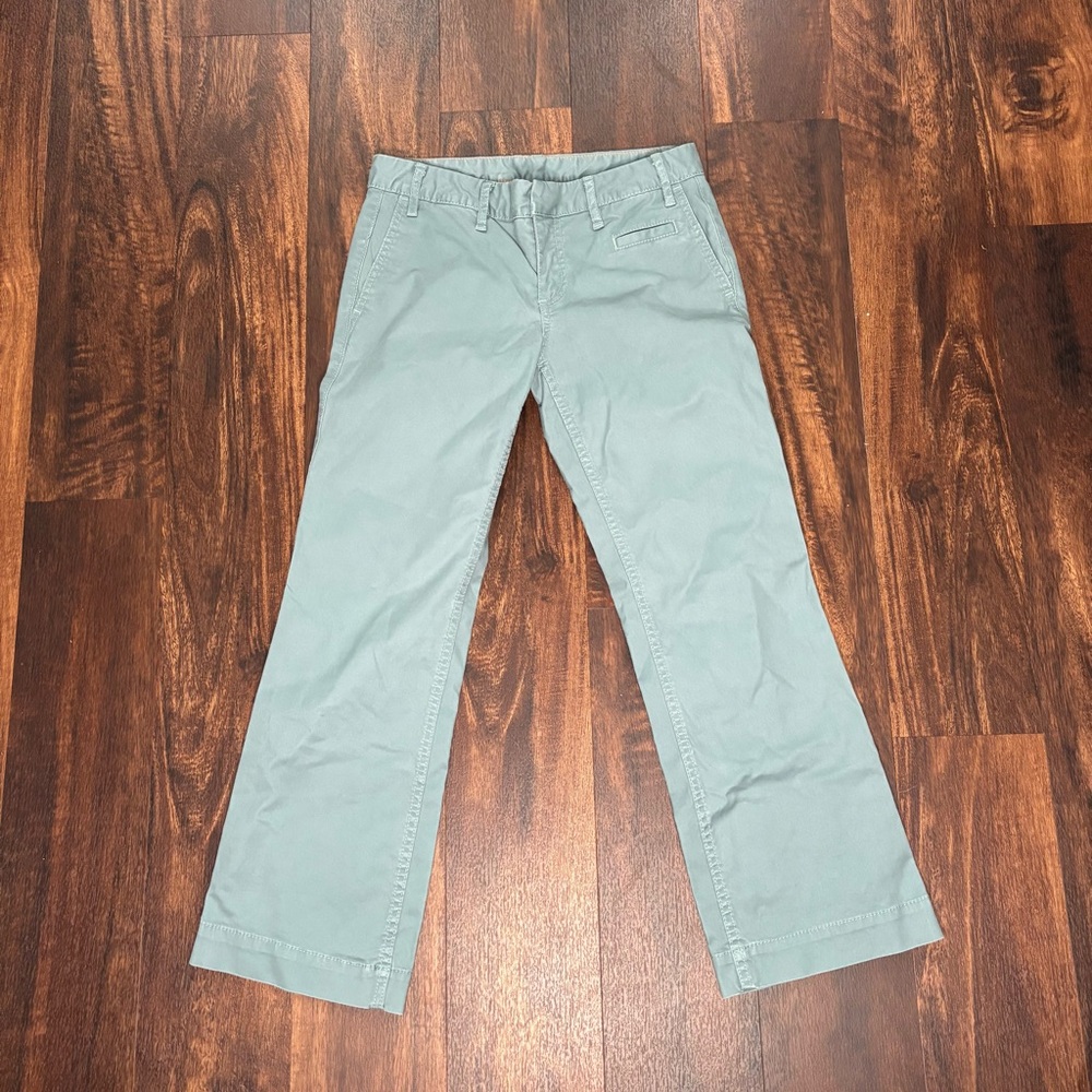 Tory Burch blue chino style pants ankle cropped low rise size 26 euc